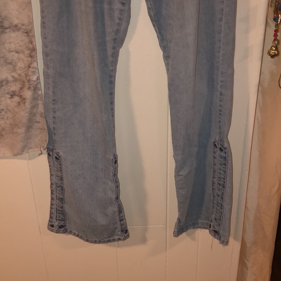Vintage Unique Apollo Jeans size 13/14 with unique buckles and pink thread - Picture 3 of 10